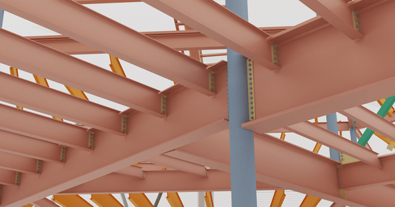 Structural steel model created in SDS2 by customer Lincoln Engineering Group